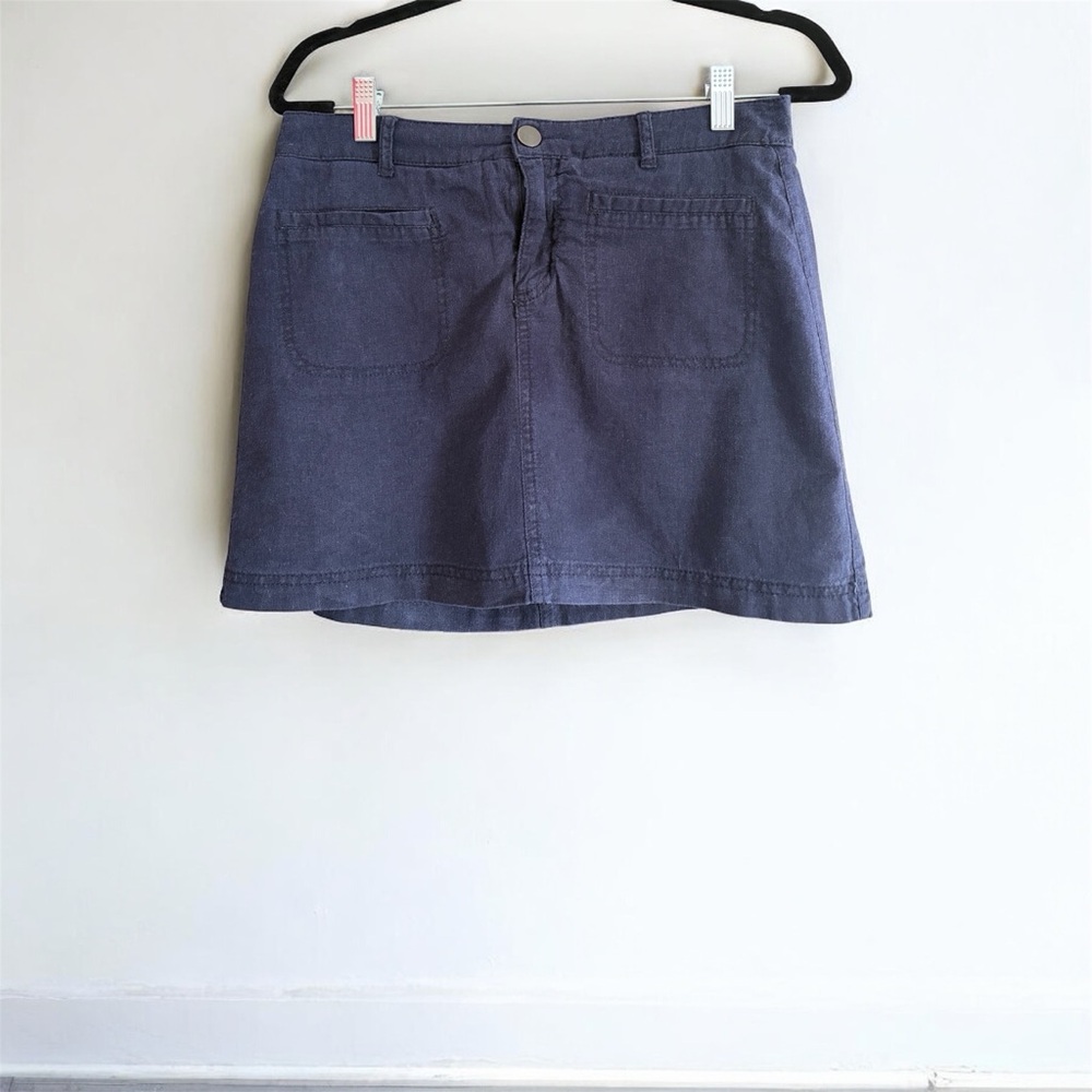 Reitmans Linen Blend Navy Blue Skort Size 6